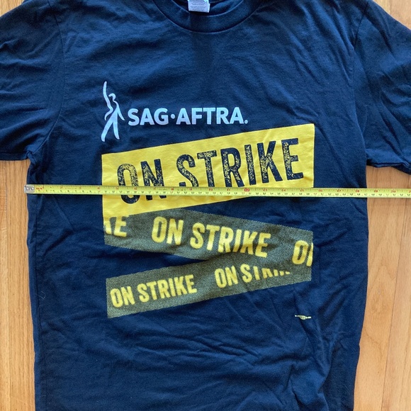 3/$15 Sag Aftra Union Strike T-shirt, Black, Size Med, Made in USA, Men or Women - Picture 3 of 5